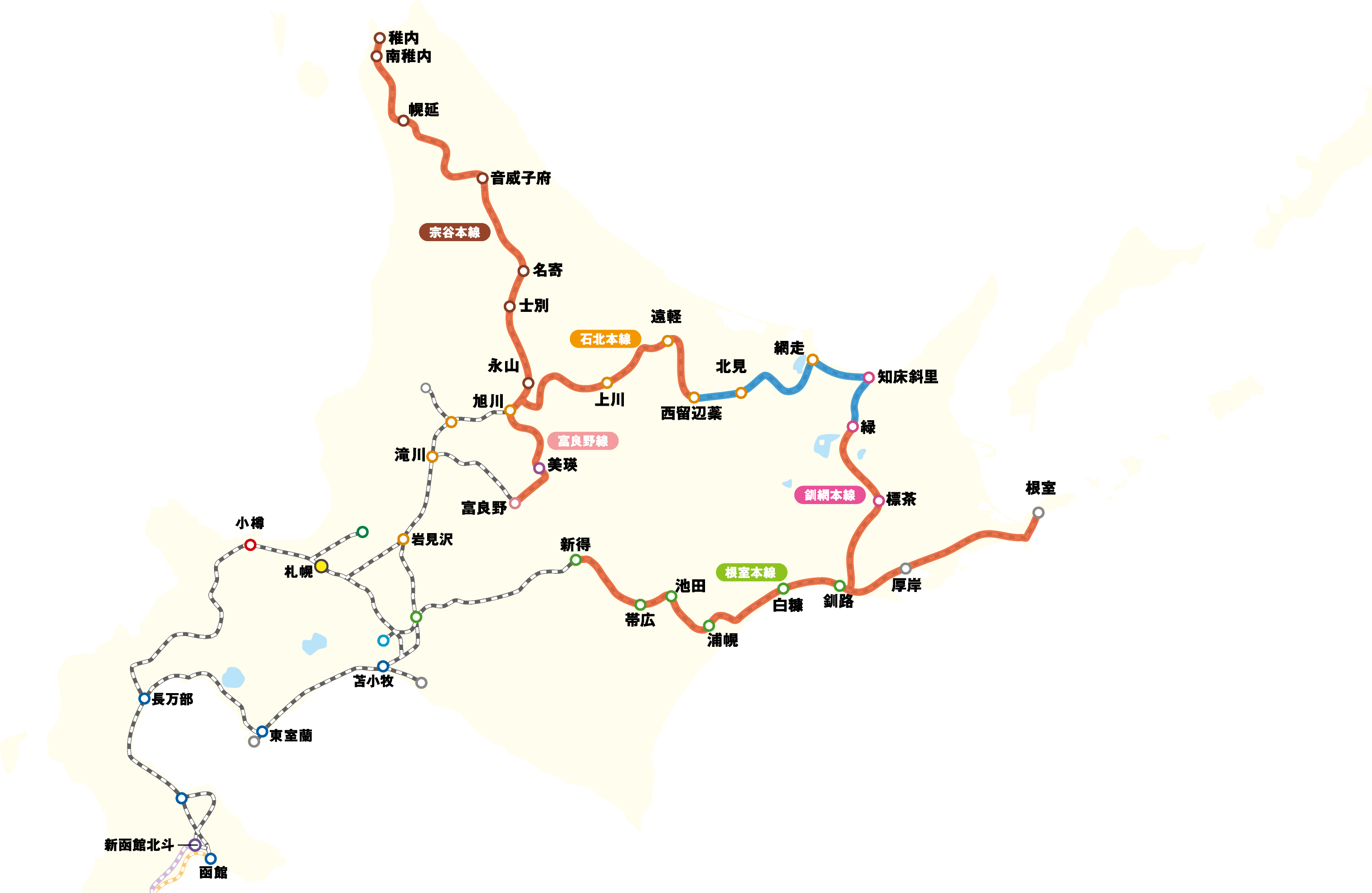 北海道路線図