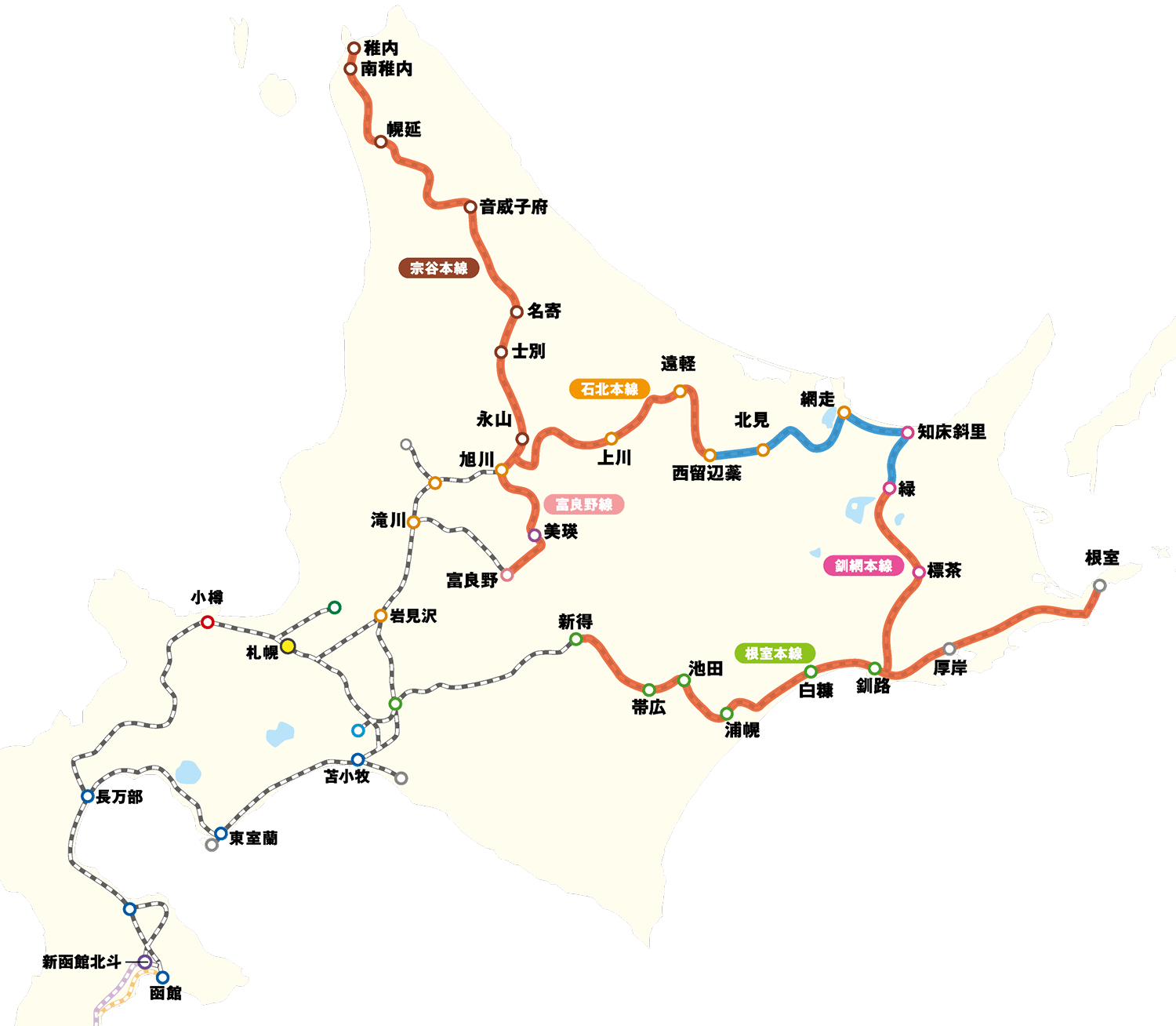 北海道路線図